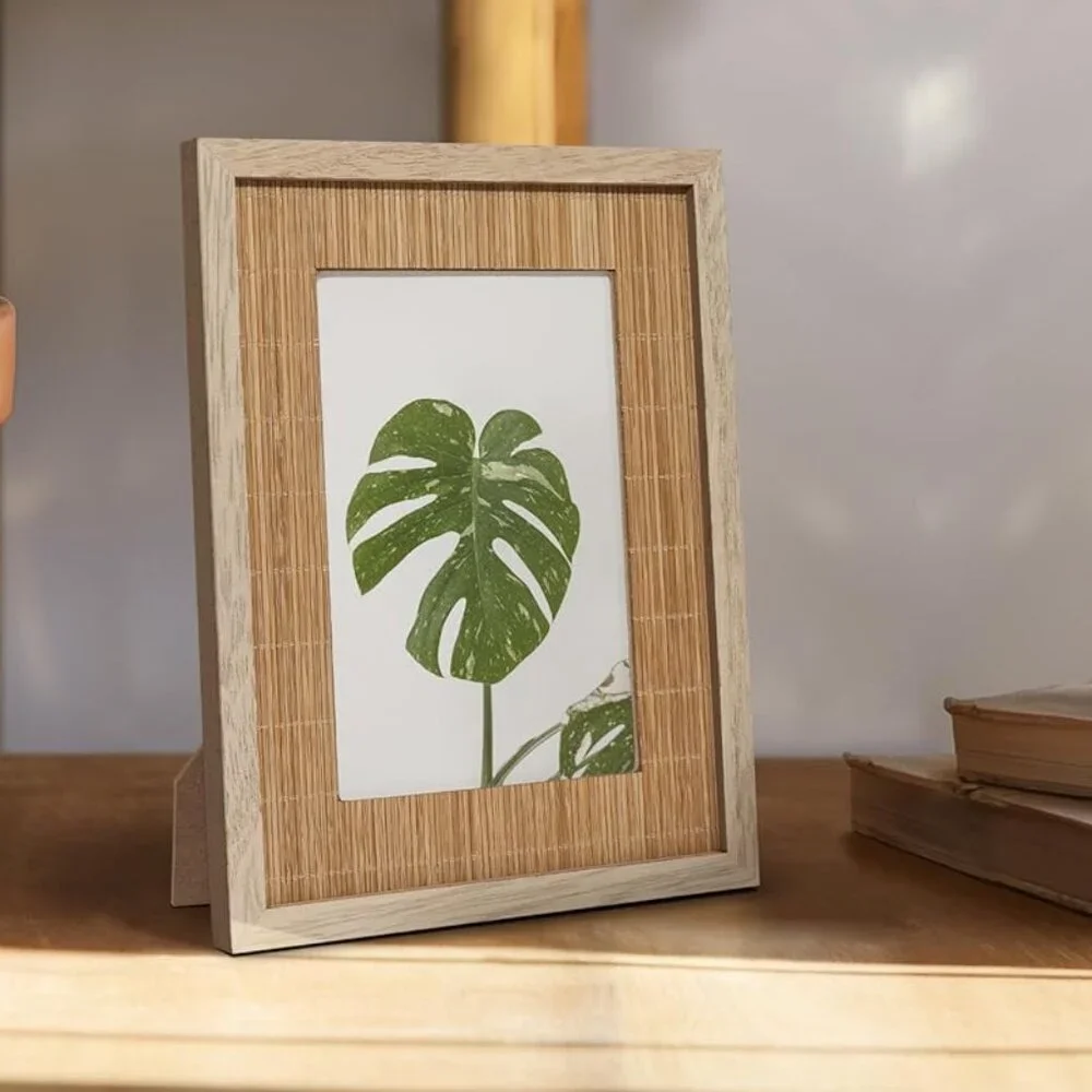 Sonefreiy 4x6 Inch Natural Bamboo Picture Frame/NIB